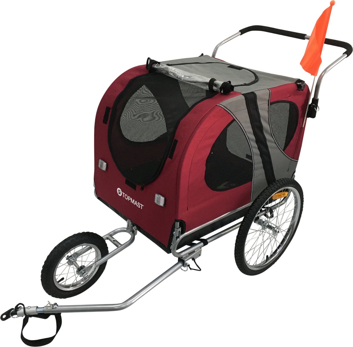 Topmast Easy Flow Hondenfietskar Large Rood