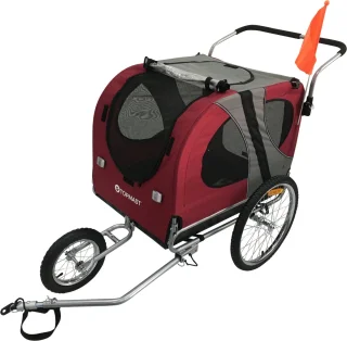 Topmast Easy Flow Hondenfietskar Large Rood
