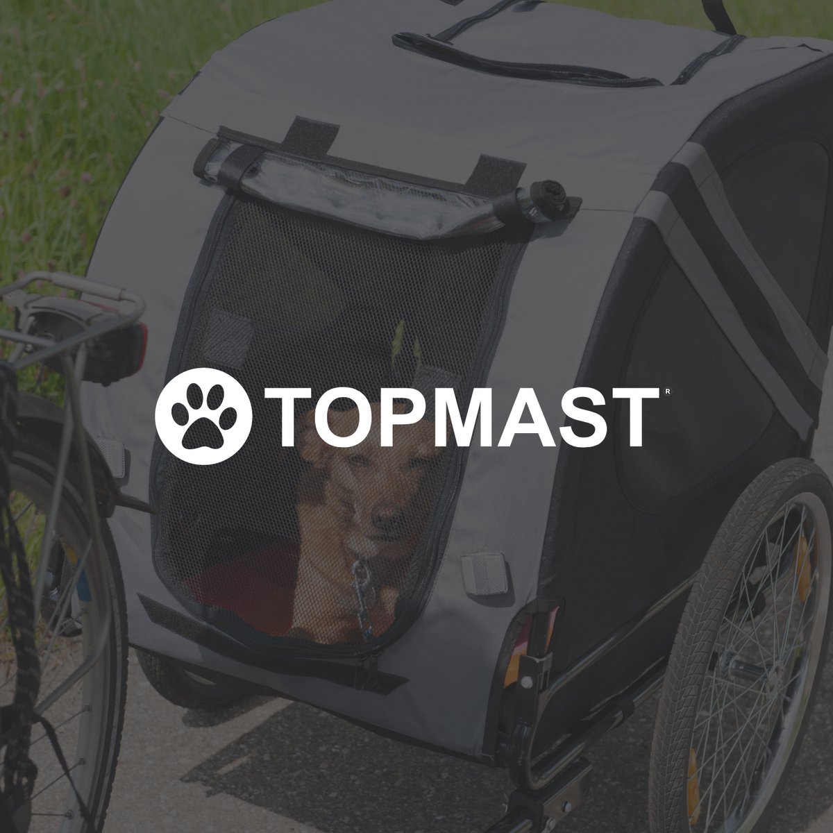 Topmast Easy Flow Hondenfietskar Large Rood