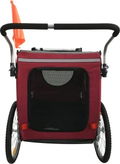 Topmast Easy Flow Hondenfietskar Large Rood