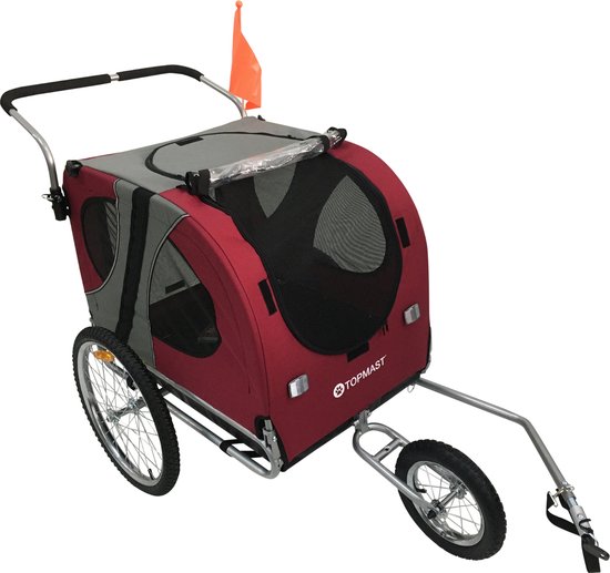 Topmast Easy Flow Hondenfietskar Large Rood