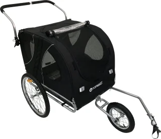 Topmast Easy Flow Hondenfietskar Large Zwart