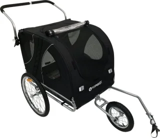Topmast Easy Flow Hondenfietskar Large Zwart