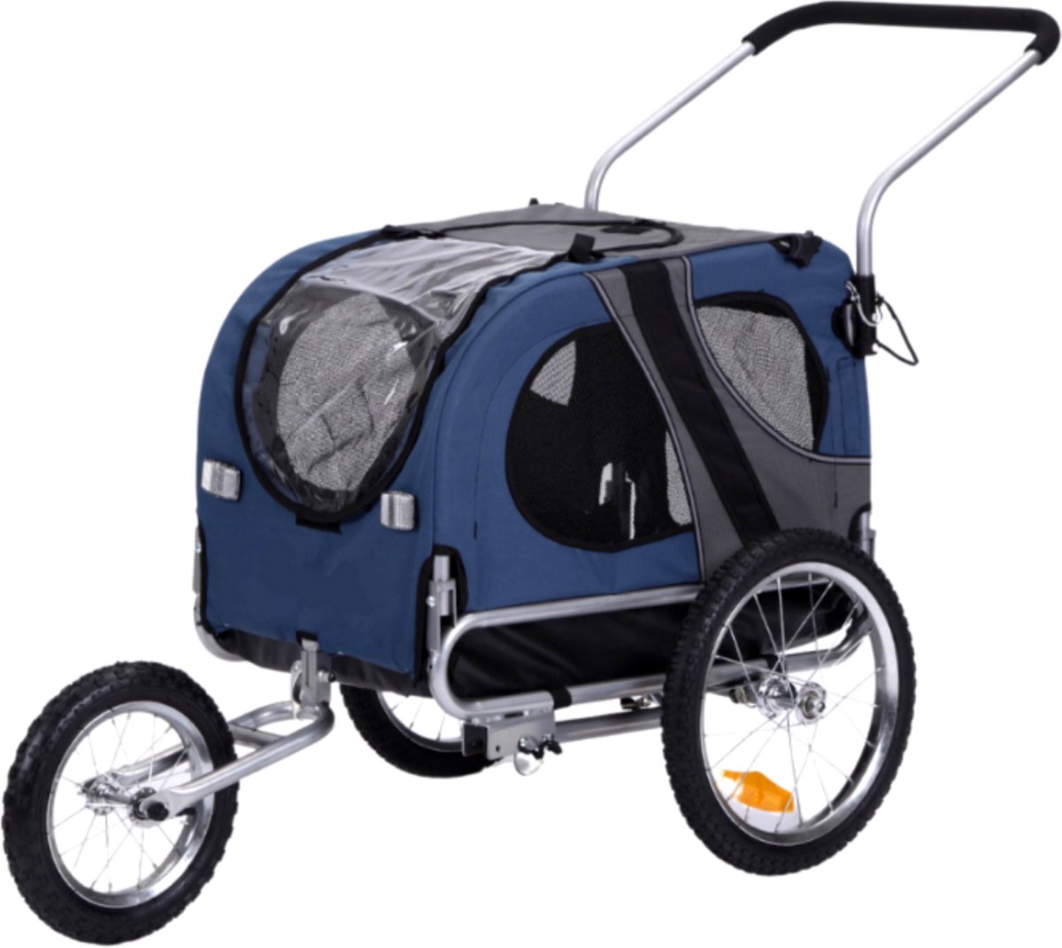 De Topmast Easy Flow Hondenfietskar Medium Blauw in één oogopslag