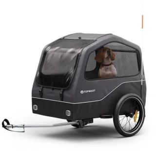TOPMAST Gold Fietsaanhangwagen voor Honden 334L Antraciet