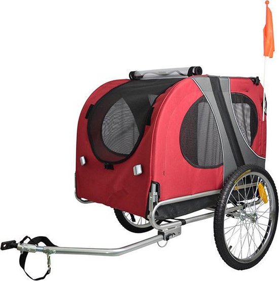 Topmast Hondenfietskar Medium Rood — stevig, compact en praktisch