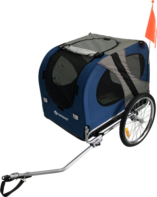 Topmast Original Hondenfietskar Large Blauw review