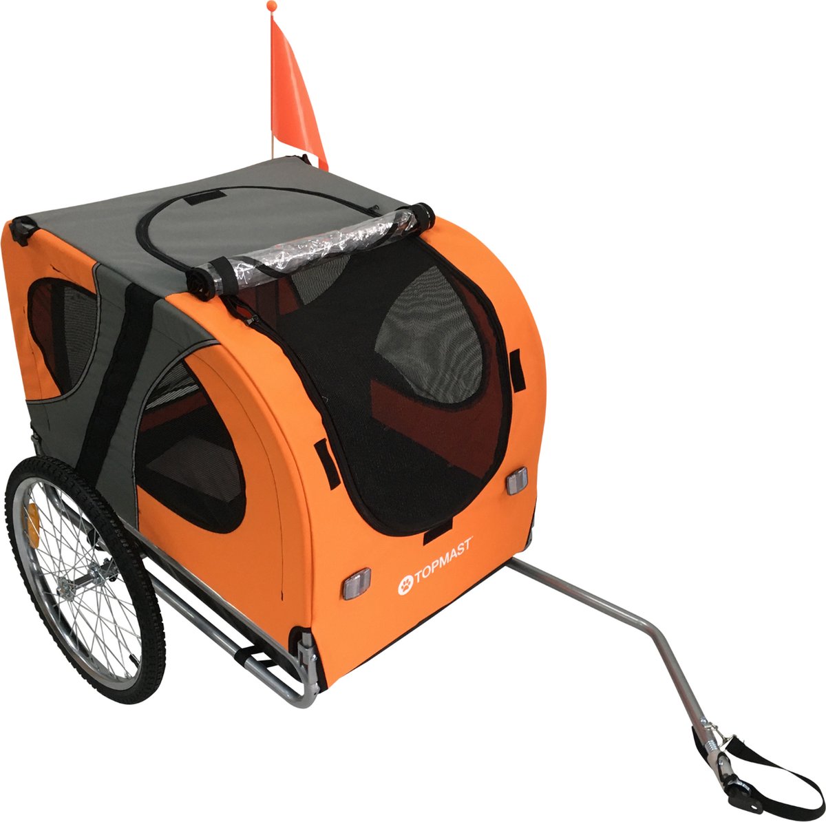 Wat vinden we goed aan de Topmast Original Hondenfietskar Large Oranje