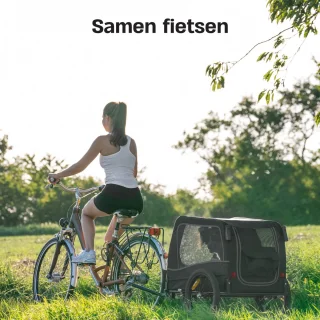 TrevoPet Hondenfietskar 2-in-1 Opvouwbaar voor Kleine en Grote Honden
