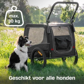 TrevoPet Hondenfietskar 2-in-1 Opvouwbaar voor Kleine en Grote Honden