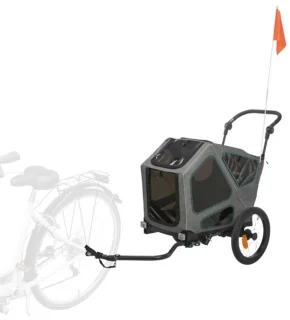 Trixie Hondenfietskar Grijs/Salie 62x80x92 cm