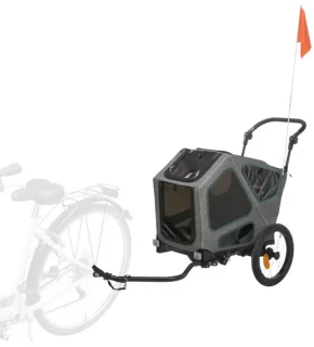 Trixie Hondenfietskar Grijs/Salie 80x98x103 cm