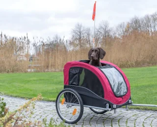 Trixie Hondenfietskar L 30 kg Zwart Rood