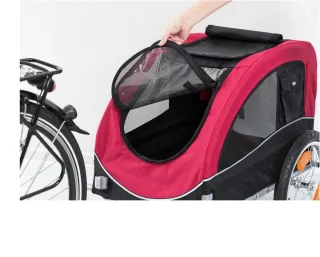Trixie Hondenfietskar M Zwart Rood