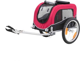 Trixie Hondenfietskar M Zwart Rood