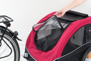 Trixie Hondenfietskar M Zwart Rood