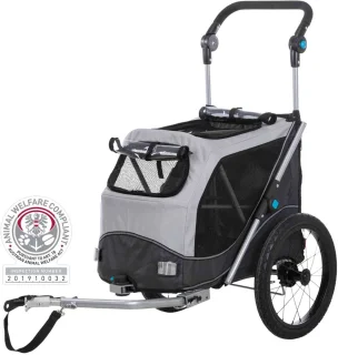 Trixie Hondenfietskar Opvouwbaar Grijs 103x74x95 cm