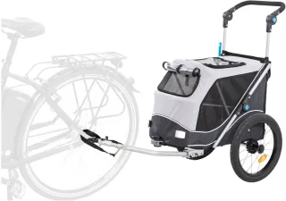 Trixie Hondenfietskar Opvouwbaar Grijs 103x74x95 cm