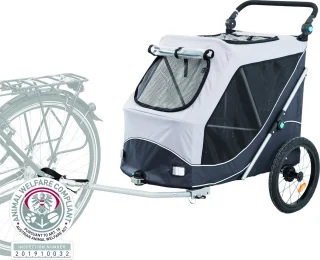 Trixie Hondenfietskar Opvouwbaar Grijs 103x74x95 cm
