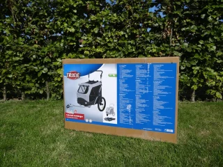 Trixie Hondenfietskar Opvouwbaar Grijs 90x63x95 cm