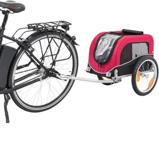 Trixie Hondenfietskar S Zwart Rood voor Kleine Honden <15 kg