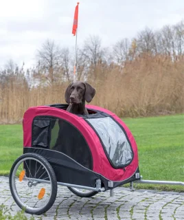 Trixie Hondenfietskar S Zwart Rood voor Kleine Honden <15 kg