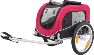 Trixie Hondenfietskar S Zwart Rood voor Kleine Honden <15 kg