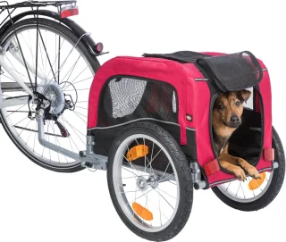 Trixie Hondenfietskar S Zwart Rood voor Kleine Honden <15 kg