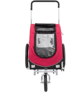 Trixie Hondenfietskar S Zwart Rood voor Kleine Honden <15 kg