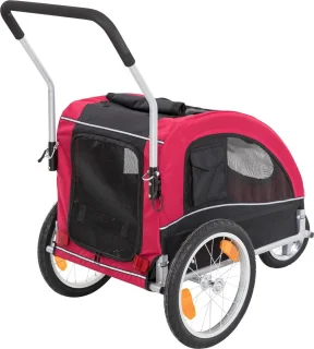 Trixie Joggingkit Rood/Zwart voor Hondenfietskar L