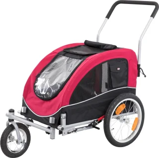 Trixie Joggingkit Rood/Zwart voor Hondenfietskar L