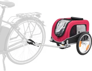 TYR hondenfietskar - opvouwbaar - universele fietskoppeling - rood/zwart