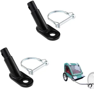 Universeel Koppelstuk Fietsaanhanger 2 Stuks Zwart