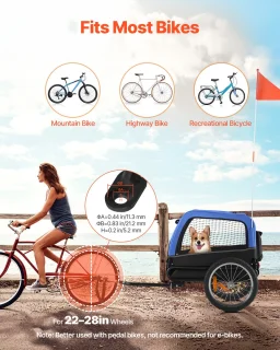 VEVOR Fietskar voor Honden