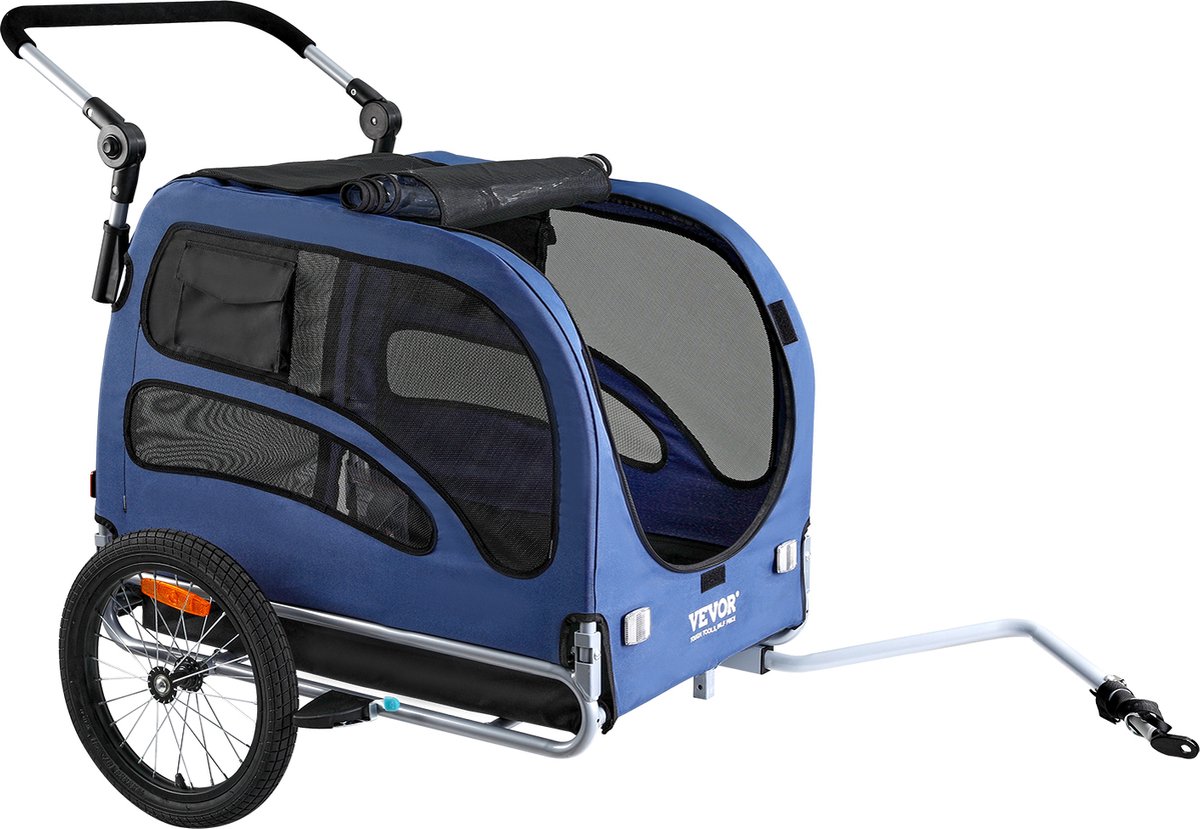 Wat vinden we goed aan de VEVOR Hondenaanhanger en Hondenbuggy Blauw 45 kg