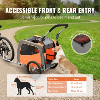 VEVOR Hondenfietskar Fietsaanhanger