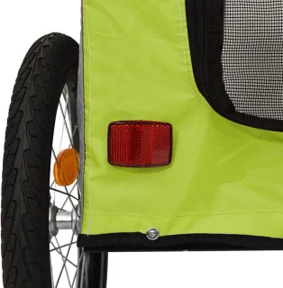 vidaXL Fietskar Buggy Oxford Groen-Grijs
