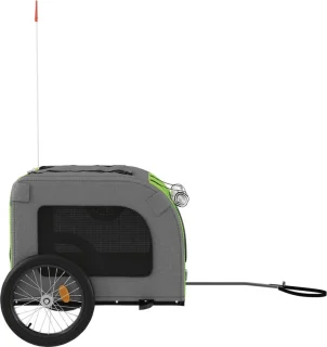 vidaXL Fietskar Buggy Oxford Groen-Grijs