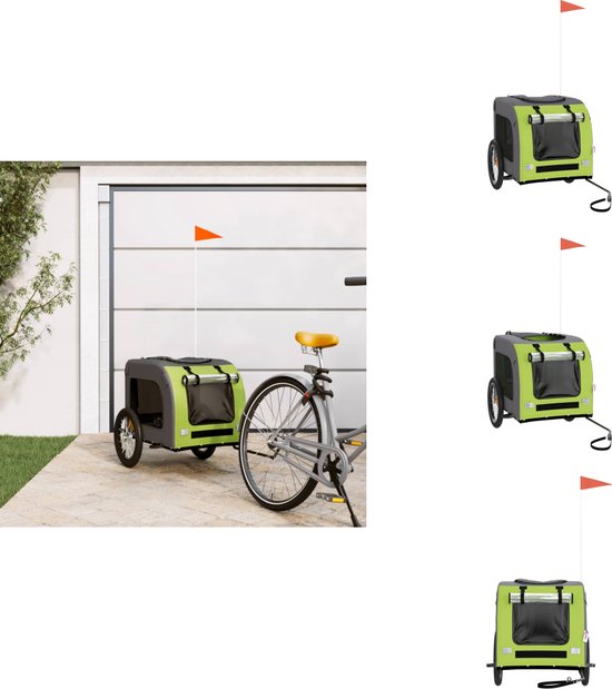 vidaXL Fietskar Buggy Oxford Groen-Grijs review