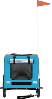 vidaXL Fietskar Hondenfietskar Oxford Blauw-Grijs