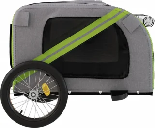 vidaXL Fietskar Hondenfietskar Oxford Groen-Grijs
