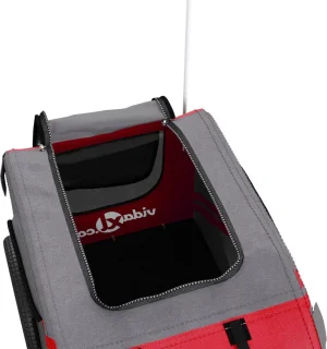 vidaXL Fietskar Hondenfietskar Oxford Rood-Grijs