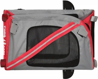 vidaXL Fietskar Hondenfietskar Oxford Rood-Grijs
