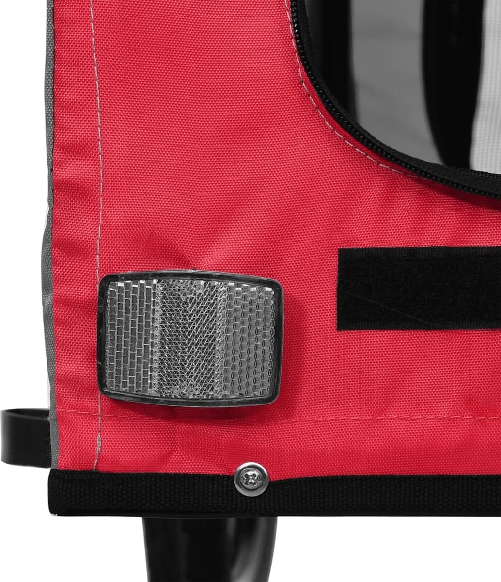 Wat vinden we goed aan de vidaXL Fietskar Hondenfietskar Oxford Rood-Grijs