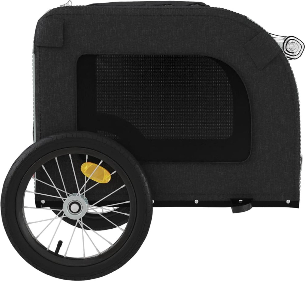 vidaXL Fietskar Hondenfietskar Oxford Zwart-Grijs