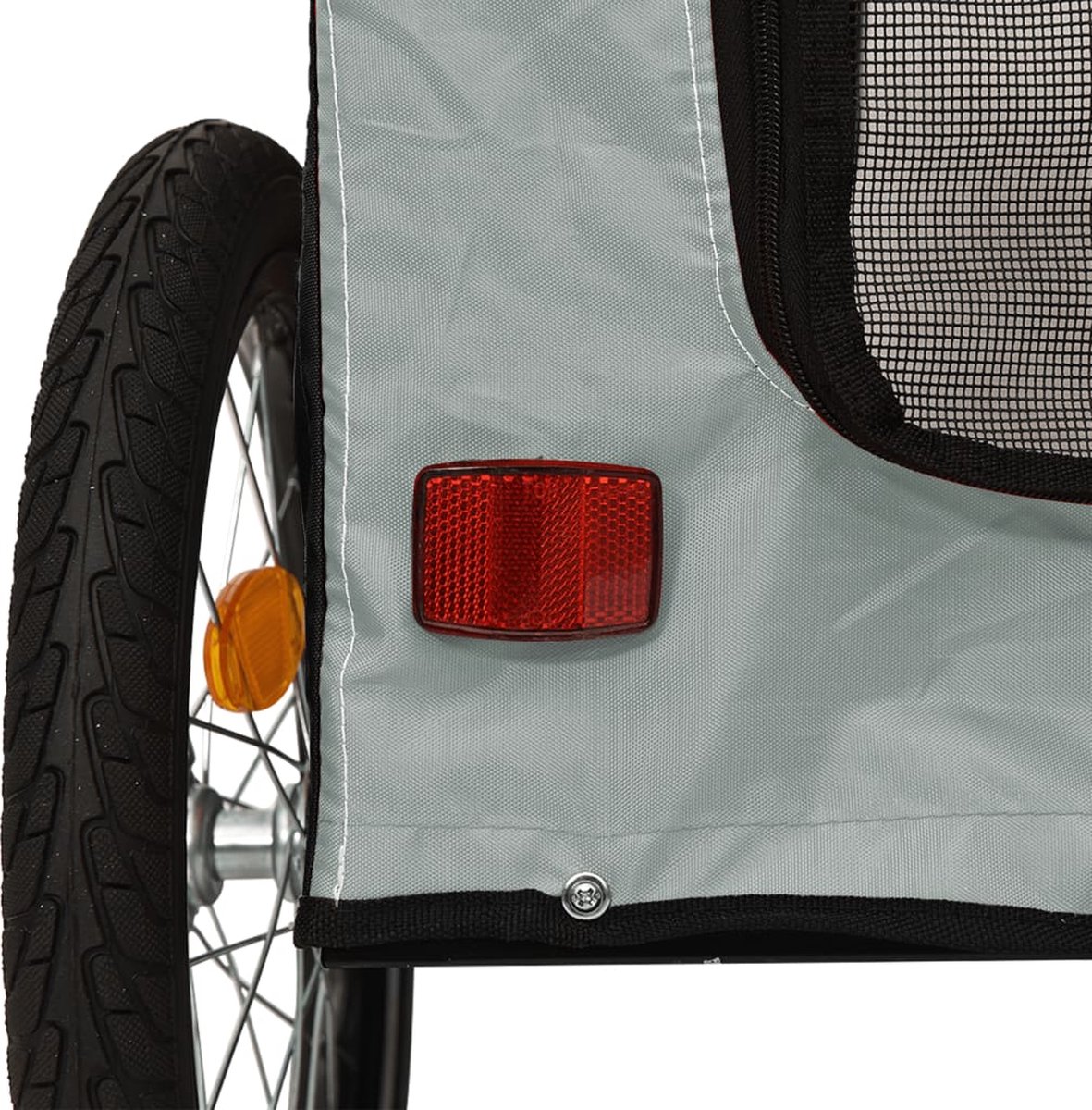 vidaXL Fietskar Hondenfietskar Oxford Zwart-Grijs