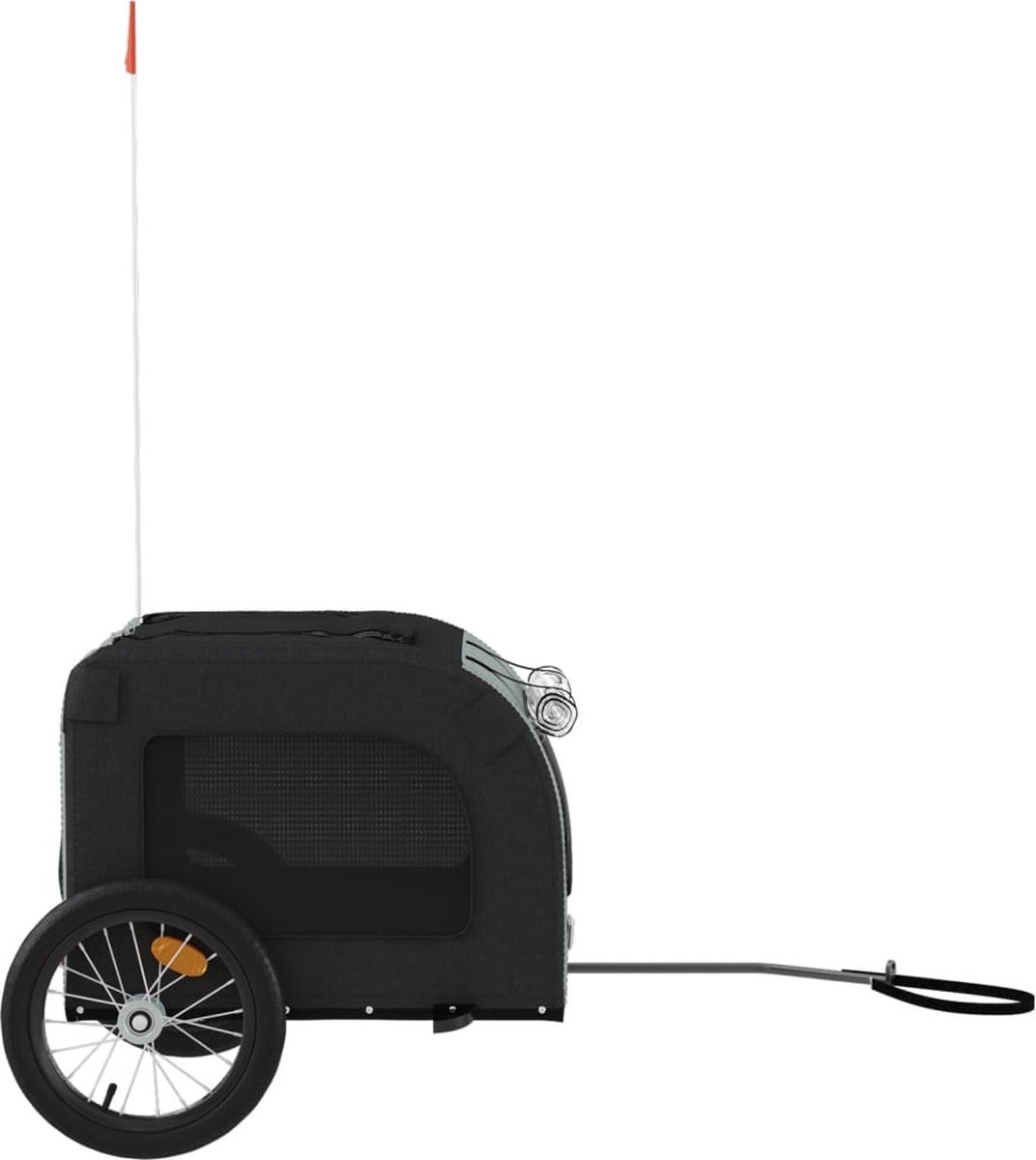 vidaXL Fietskar Hondenfietskar Oxford Zwart-Grijs