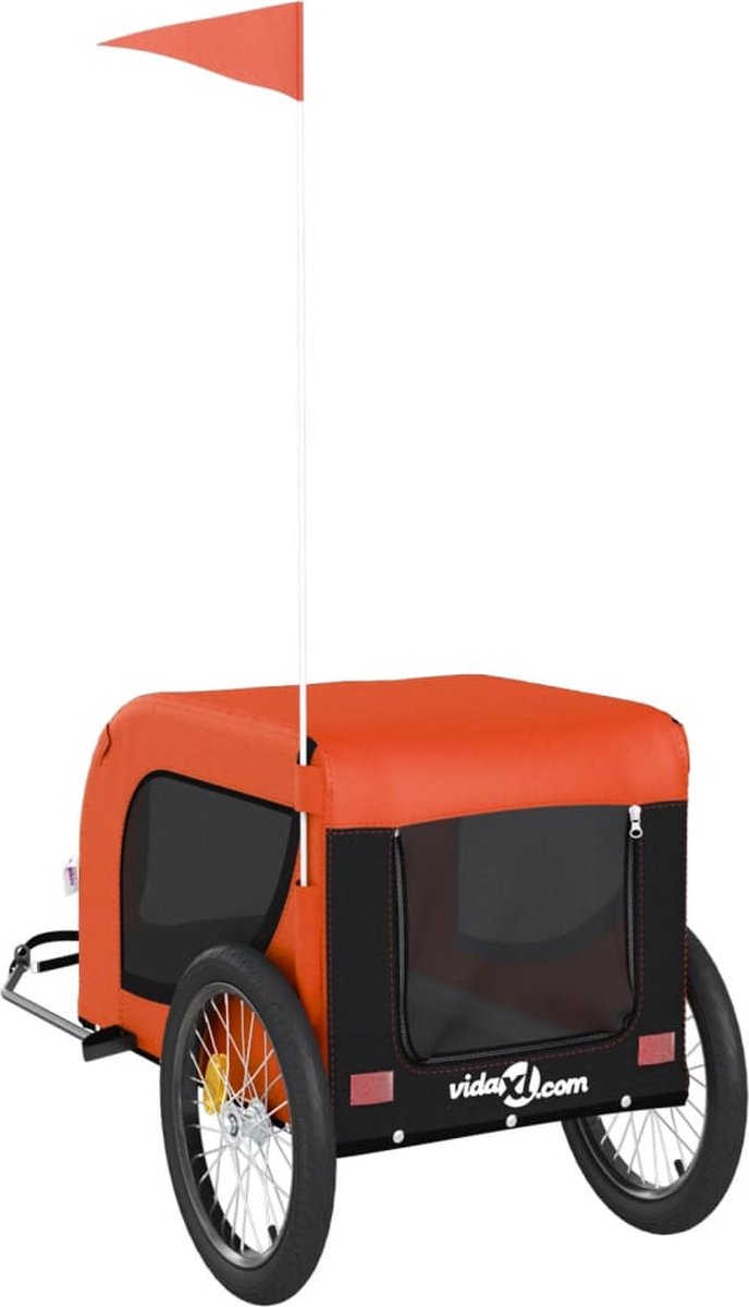 vidaXL Fietskar Oxford Stof Oranje/Zwart