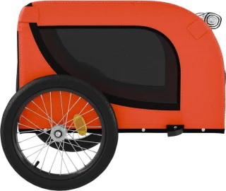 vidaXL Fietskar Oxford Stof Oranje/Zwart