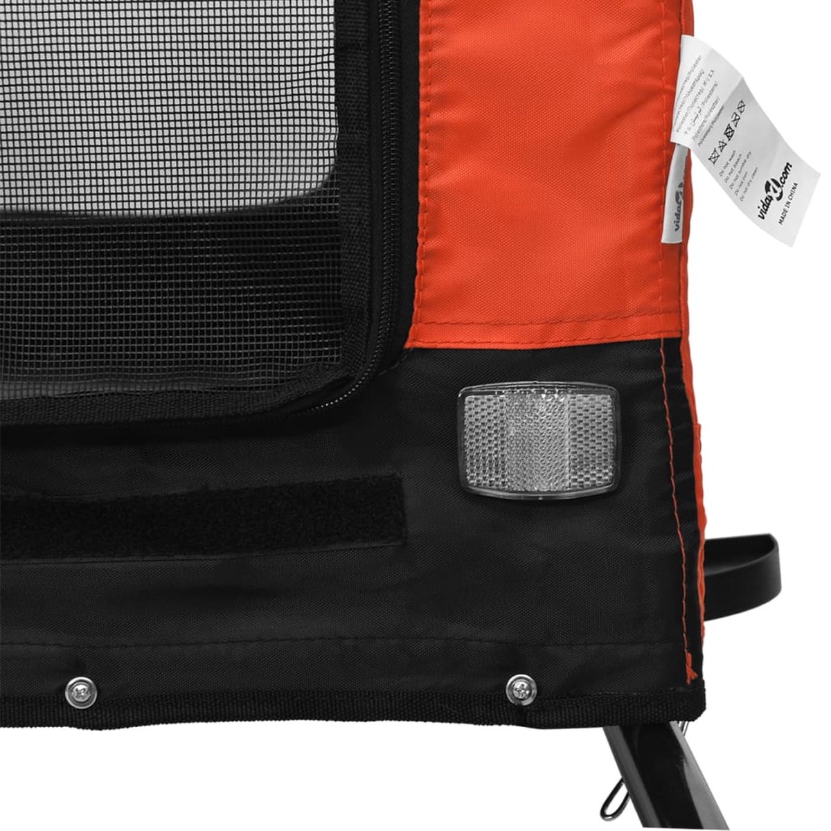vidaXL Fietskar Oxford Stof Oranje/Zwart